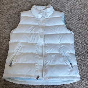 Girls, white puffer vest